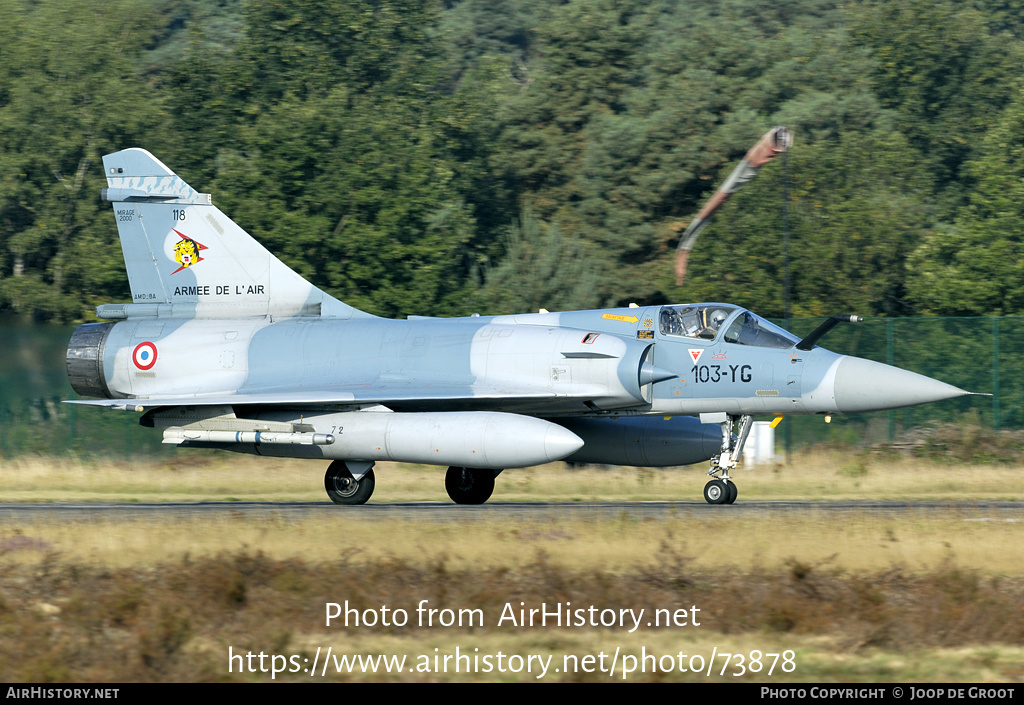 Aircraft Photo of 118 | Dassault Mirage 2000C | France - Air Force | AirHistory.net #73878