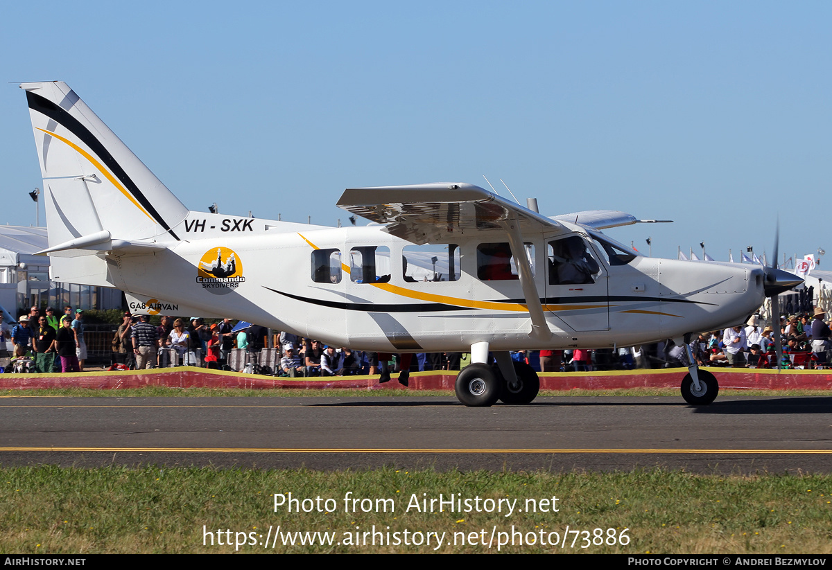 Aircraft Photo of VH-SXK | GippsAero GA8-TC320 Airvan | Commando Skydivers | AirHistory.net #73886