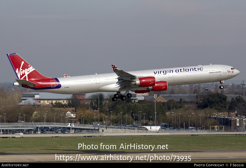 Aircraft Photo of G-VNAP | Airbus A340-642 | Virgin Atlantic Airways | AirHistory.net #73935