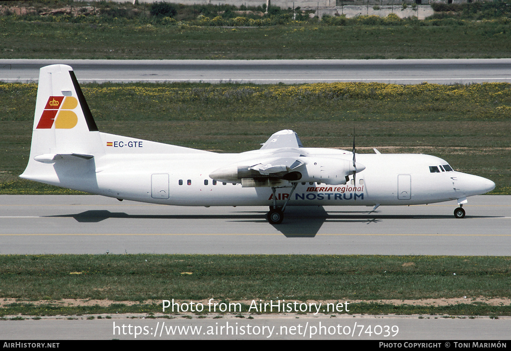 Aircraft Photo of EC-GTE | Fokker 50 | Iberia Regional | AirHistory.net #74039