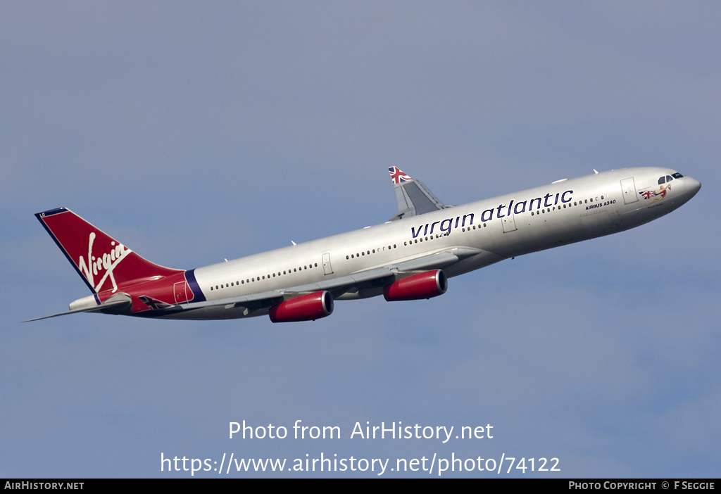 Aircraft Photo of G-VELD | Airbus A340-313 | Virgin Atlantic Airways | AirHistory.net #74122