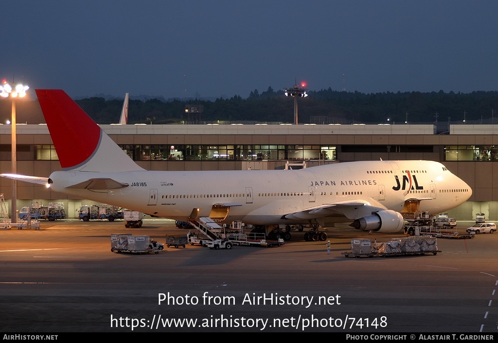 Aircraft Photo of JA8185 | Boeing 747-346 | Japan Airlines - JAL | AirHistory.net #74148