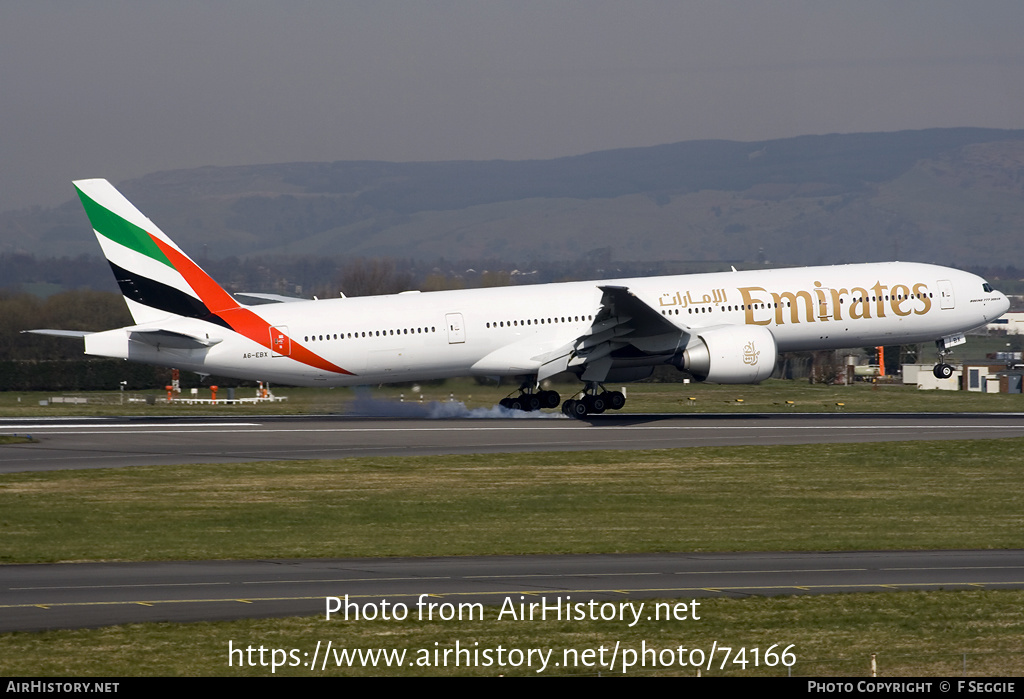 Aircraft Photo of A6-EBX | Boeing 777-31H/ER | Emirates | AirHistory.net #74166