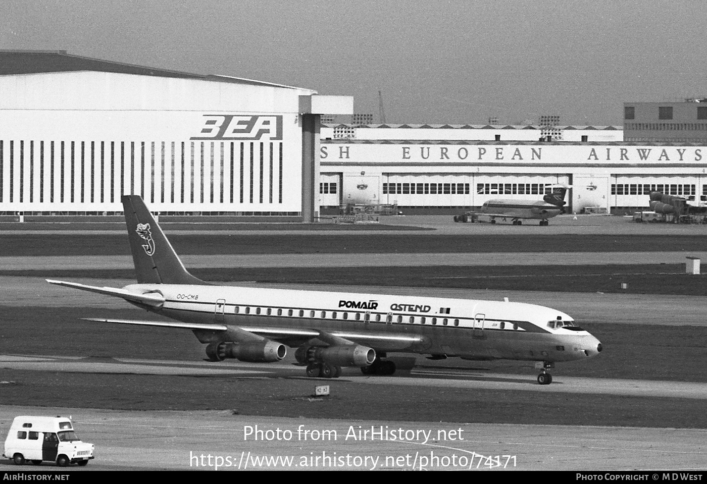 Aircraft Photo of OO-CMB | Douglas DC-8-32 | Pomair Ostend | AirHistory.net #74171