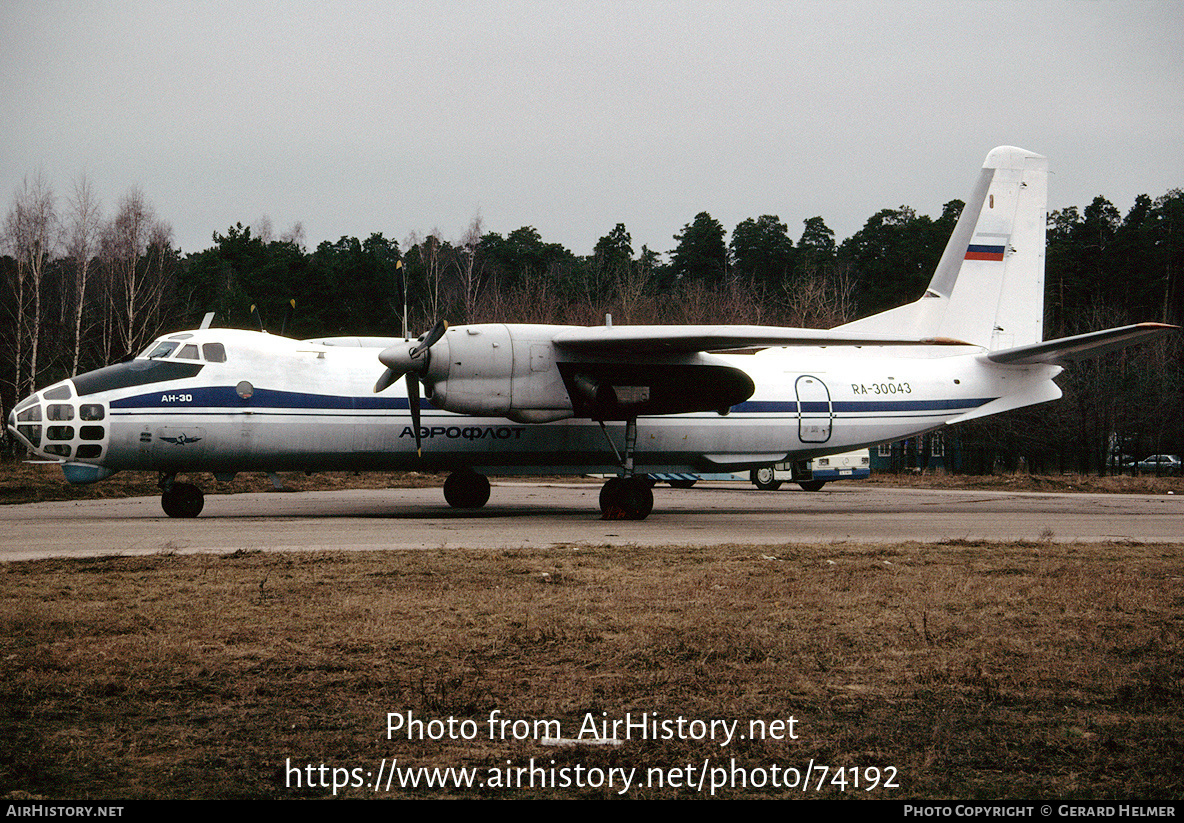 Aircraft Photo of RA-30043 | Antonov An-30 | Aeroflot | AirHistory.net #74192