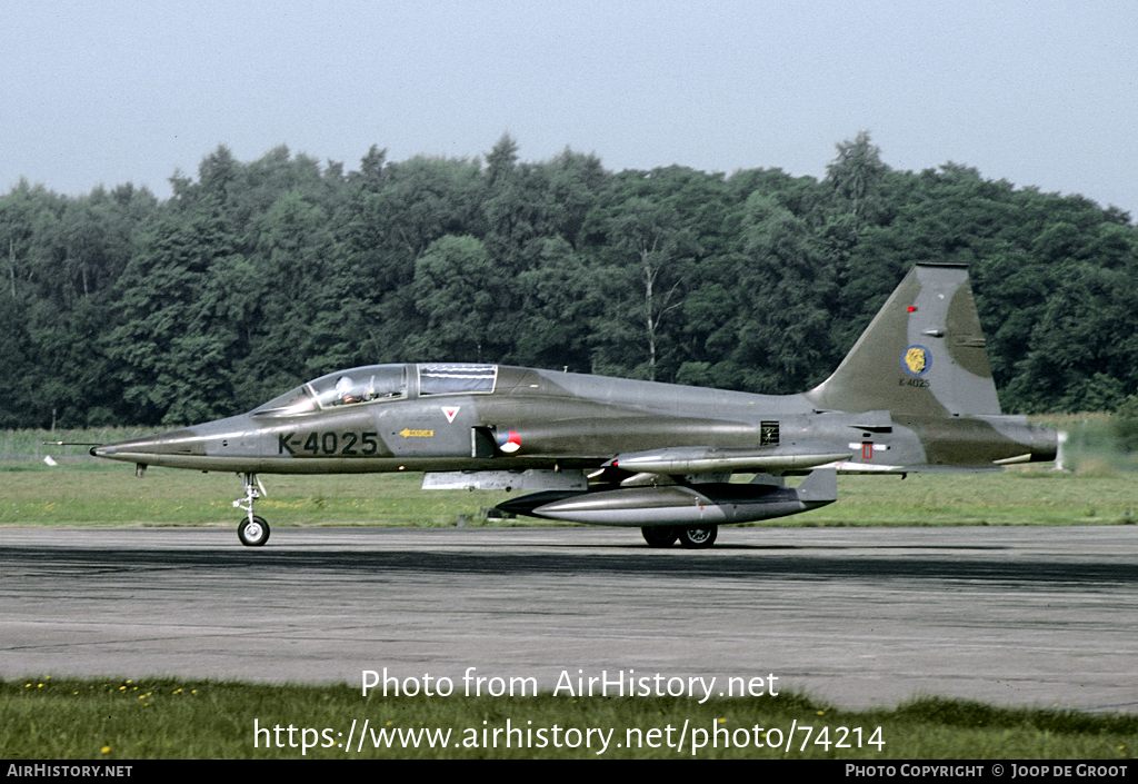 Aircraft Photo of K-4025 | Canadair NF-5B | Netherlands - Air Force | AirHistory.net #74214