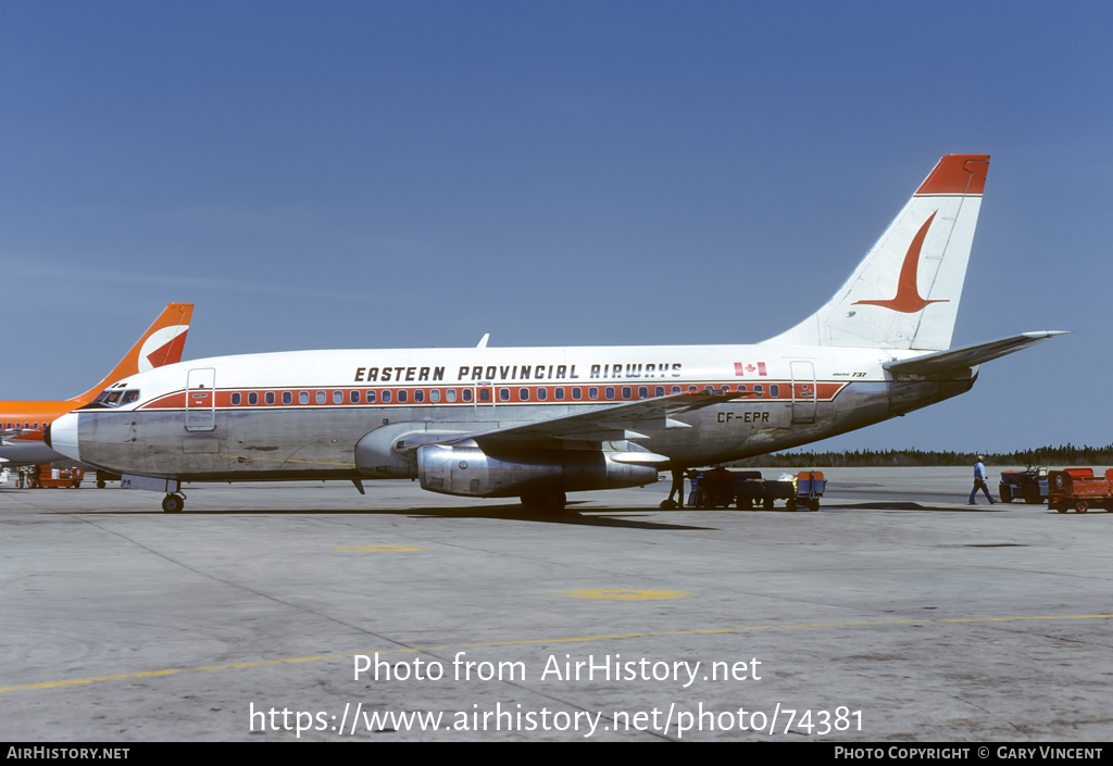 Aircraft Photo of CF-EPR | Boeing 737-2E1 | Eastern Provincial Airways - EPA | AirHistory.net #74381