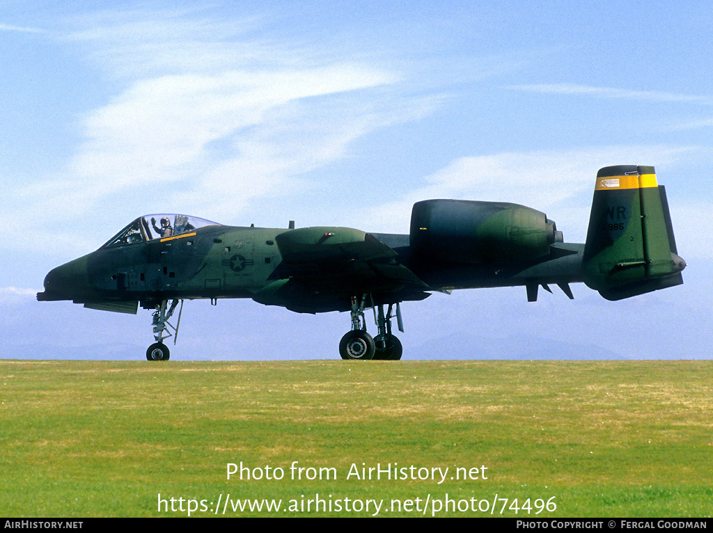 Aircraft Photo of 81-0985 / AF81-985 | Fairchild A-10A Thunderbolt II | USA - Air Force | AirHistory.net #74496