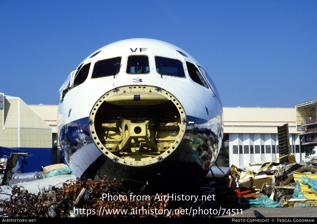 Aircraft Photo of G-AYVF | Hawker Siddeley HS-121 Trident 3B | British Airways | AirHistory.net #74511