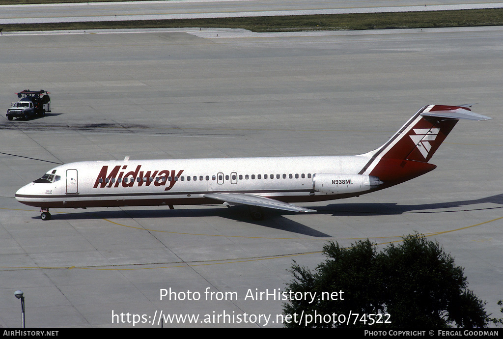 Aircraft Photo of N938ML | Douglas DC-9-31 | Midway Airlines | AirHistory.net #74522