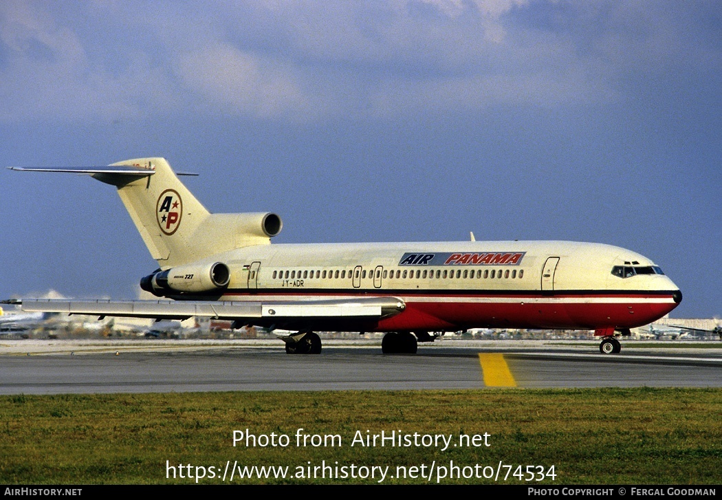 Aircraft Photo of JY-ADR | Boeing 727-2D3/Adv | Air Panamá | AirHistory.net #74534