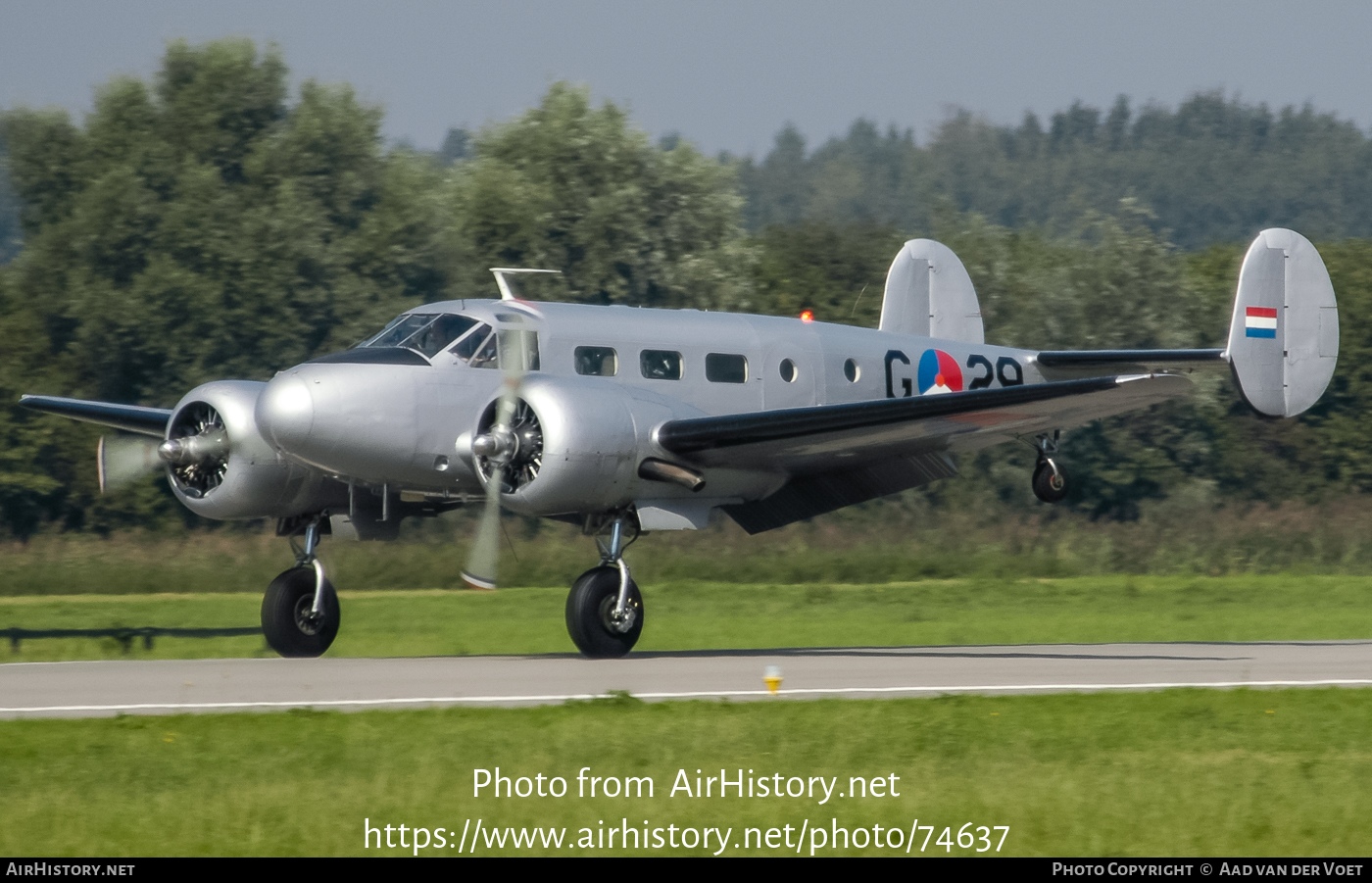 Aircraft Photo of PH-KHV / G-29 | Beech Expeditor 3NM | Koninklijke Luchtmacht Historische Vlucht | Netherlands - Air Force | AirHistory.net #74637