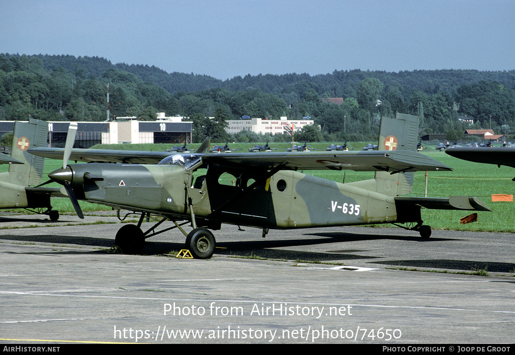 Aircraft Photo of V-635 | Pilatus PC-6/B2-H2M Turbo Porter | Switzerland - Air Force | AirHistory.net #74650