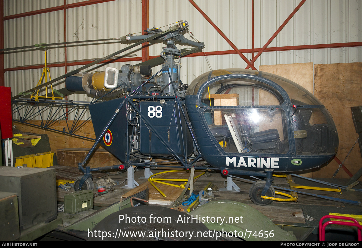 Aircraft Photo of 88 | Sud SE-3130 Alouette II | France - Navy | AirHistory.net #74656