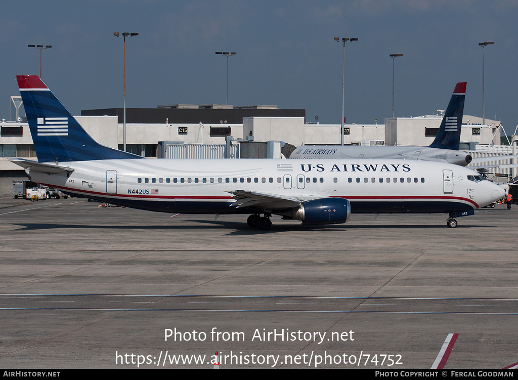 Aircraft Photo of N442US | Boeing 737-4B7 | US Airways | AirHistory.net #74752