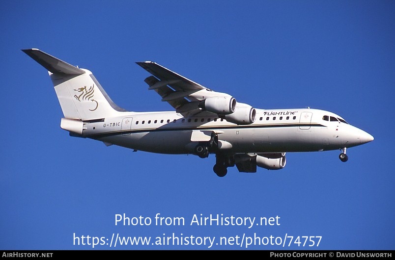 Aircraft Photo of G-TBIC | British Aerospace BAe-146-200A | Flightline | AirHistory.net #74757