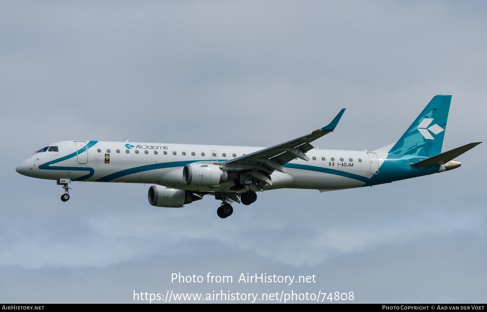 Aircraft Photo of I-ADJM | Embraer 195LR (ERJ-190-200LR) | Air Dolomiti | AirHistory.net #74808