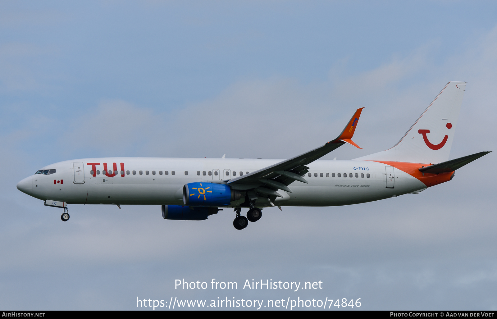 Aircraft Photo of C-FYLC | Boeing 737-8BK | TUI | AirHistory.net #74846