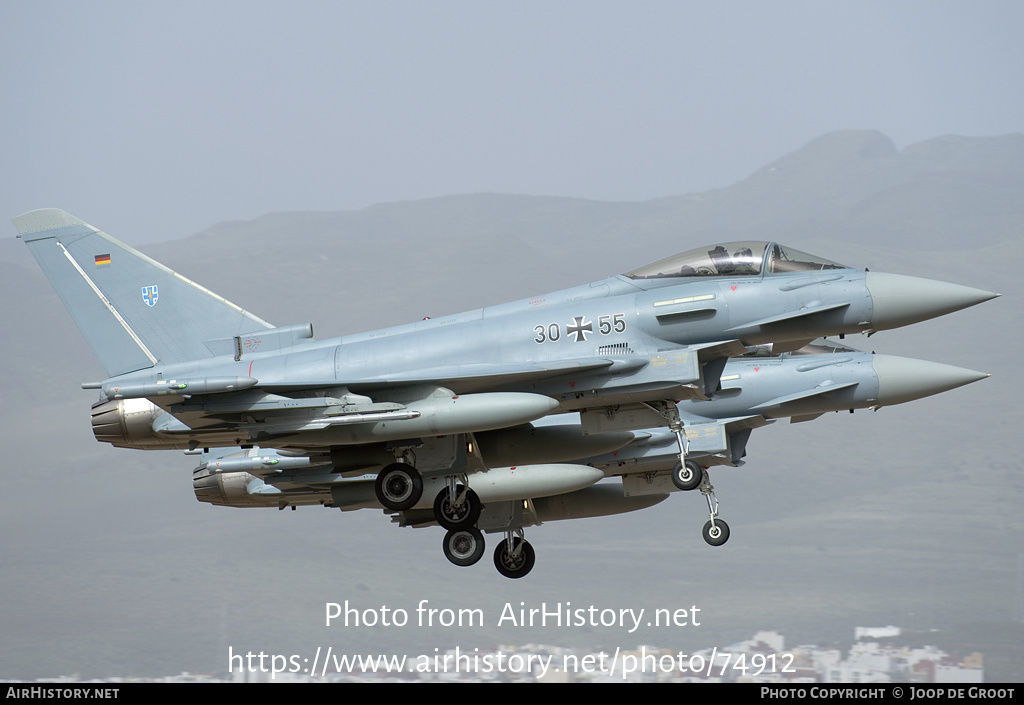 Aircraft Photo of 3055 | Eurofighter EF-2000 Typhoon S | Germany - Air Force | AirHistory.net #74912