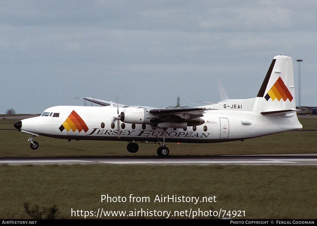 Aircraft Photo of G-JEAI | Fokker F27-500/RF Friendship | Jersey European Airways | AirHistory.net #74921