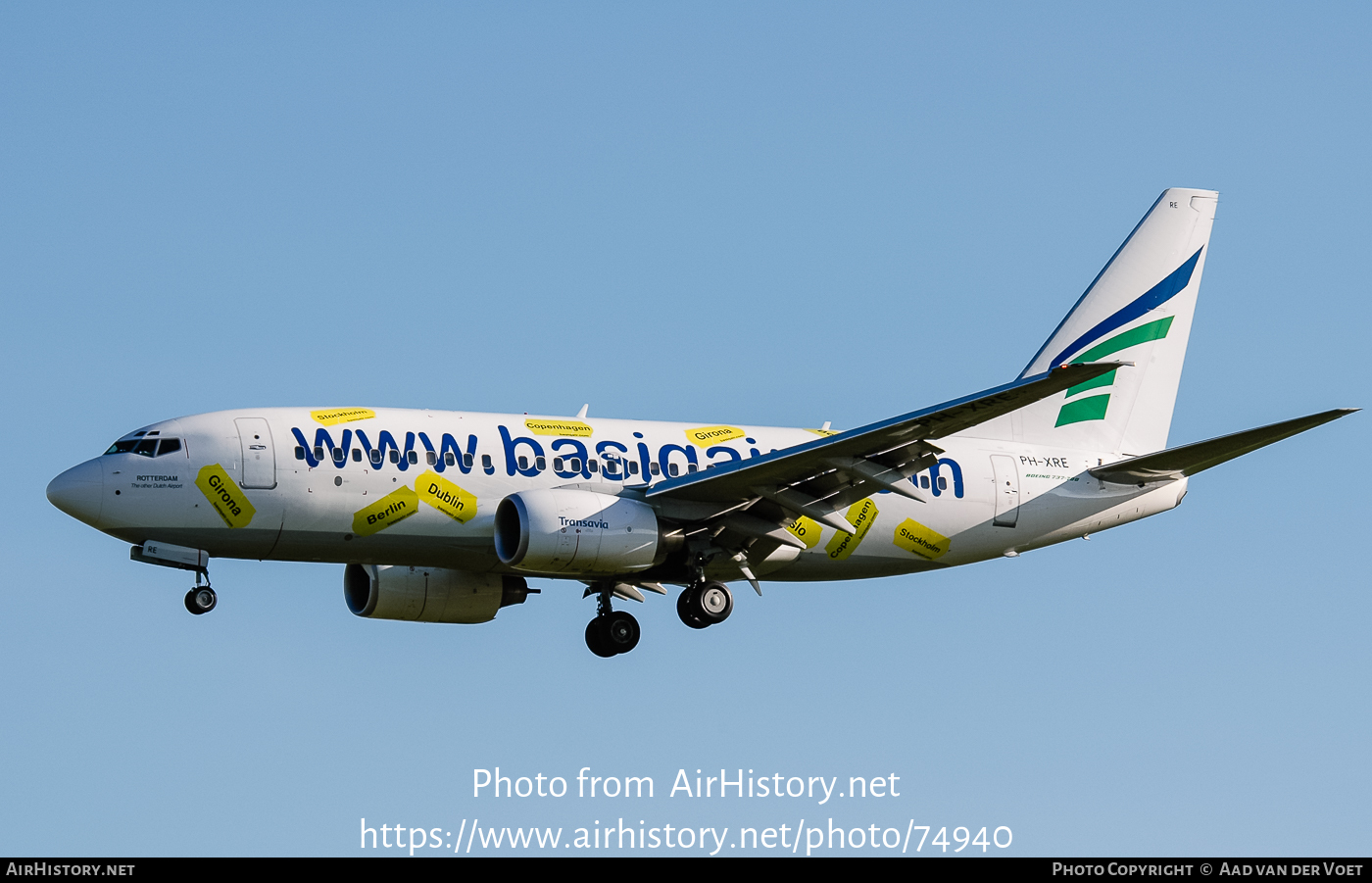 Aircraft Photo of PH-XRE | Boeing 737-7K2 | Basiqair | AirHistory.net #74940