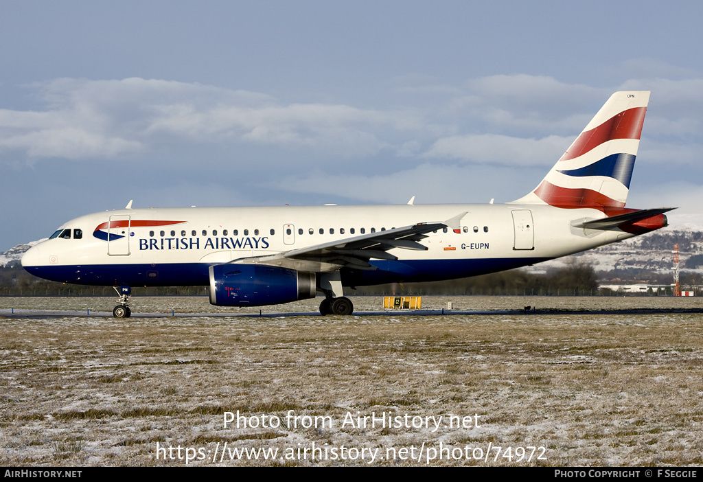 Aircraft Photo of G-EUPN | Airbus A319-131 | British Airways | AirHistory.net #74972