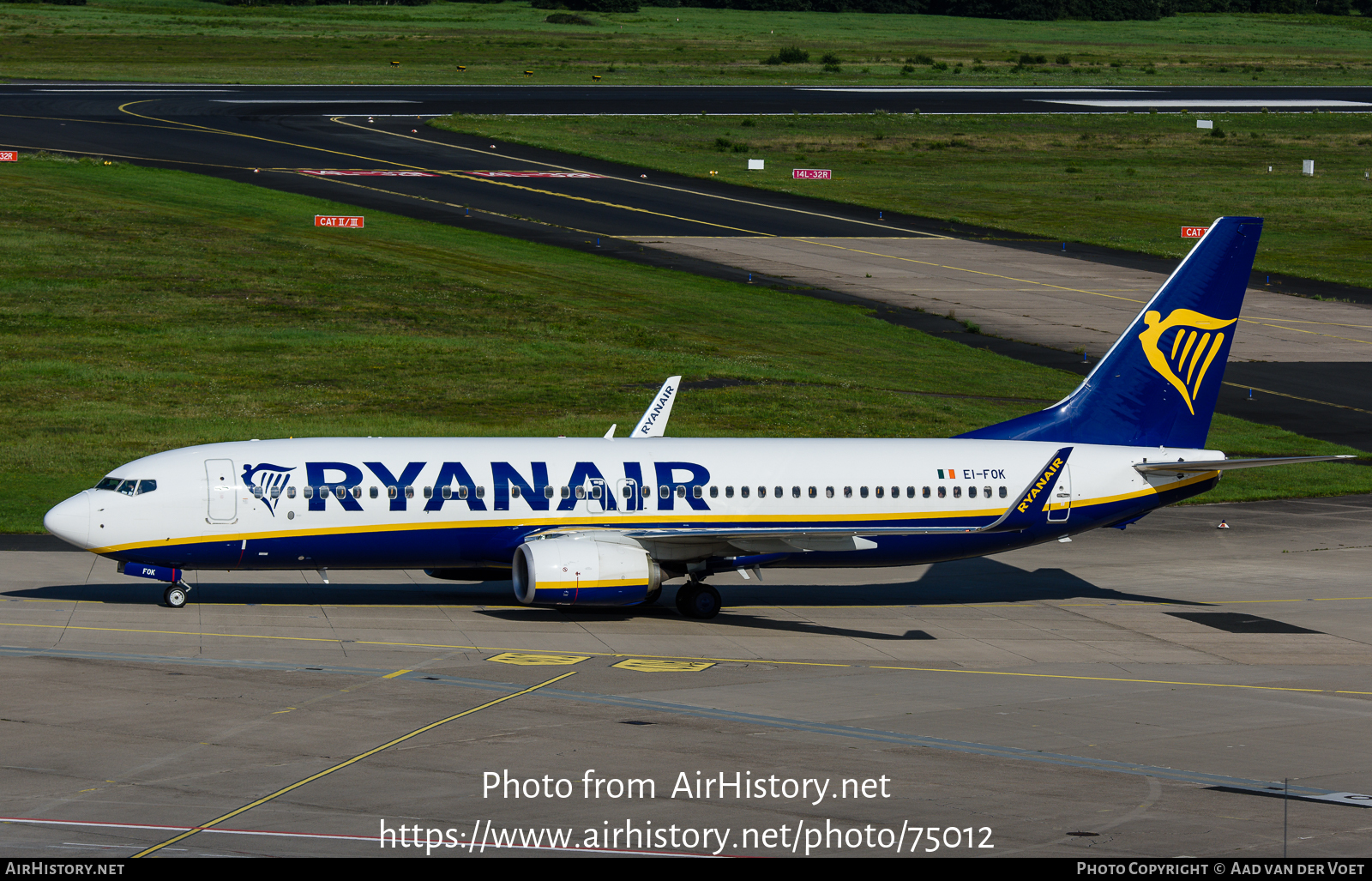 Aircraft Photo of EI-FOK | Boeing 737-8AS | Ryanair | AirHistory.net #75012
