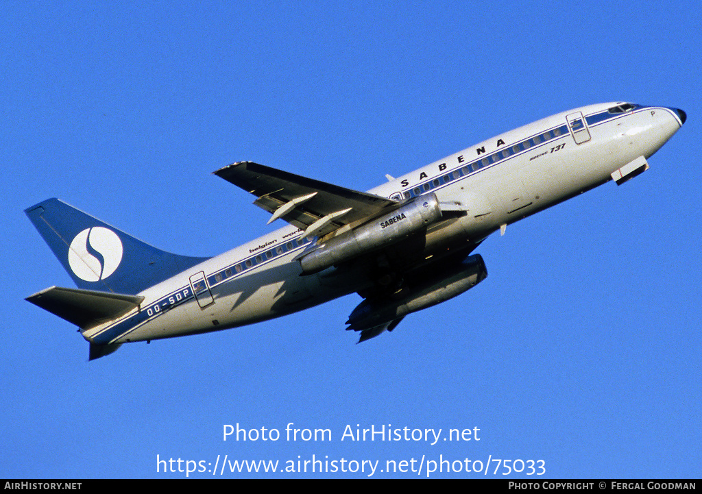 Aircraft Photo of OO-SDP | Boeing 737-229C/Adv | Sabena | AirHistory.net #75033