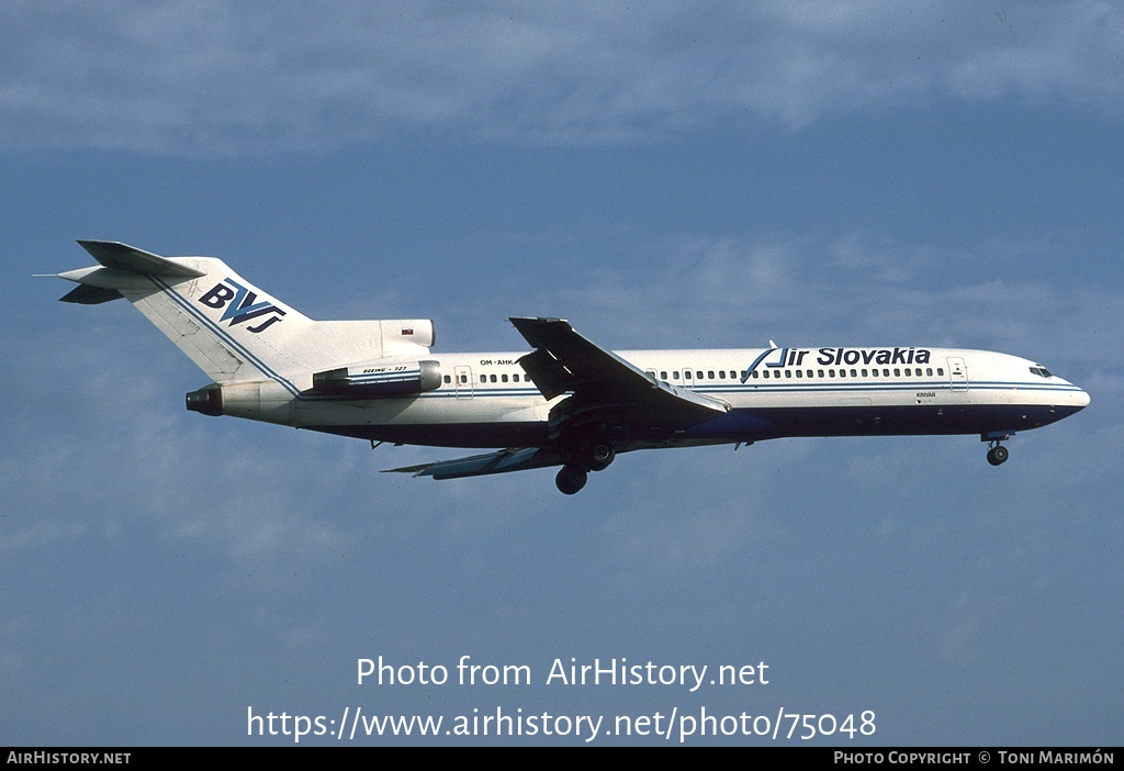 Aircraft Photo of OM-AHK | Boeing 727-230 | Air Slovakia | AirHistory.net #75048