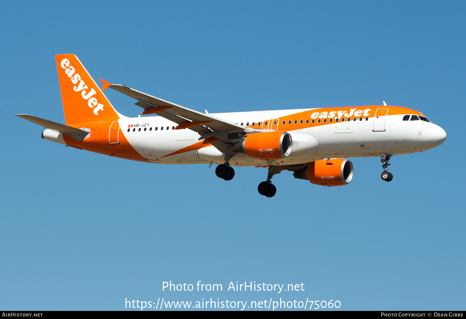 Aircraft Photo of HB-JZY | Airbus A320-214 | EasyJet | AirHistory.net #75060