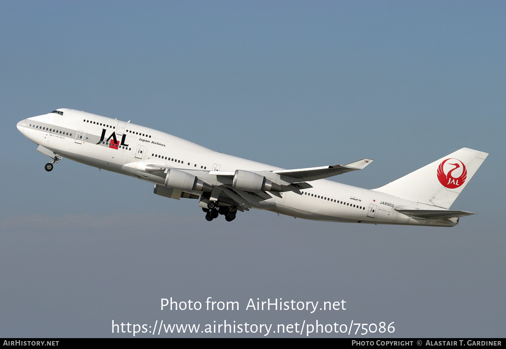 Aircraft Photo of JA8902 | Boeing 747-446 | Japan Airlines - JAL | AirHistory.net #75086