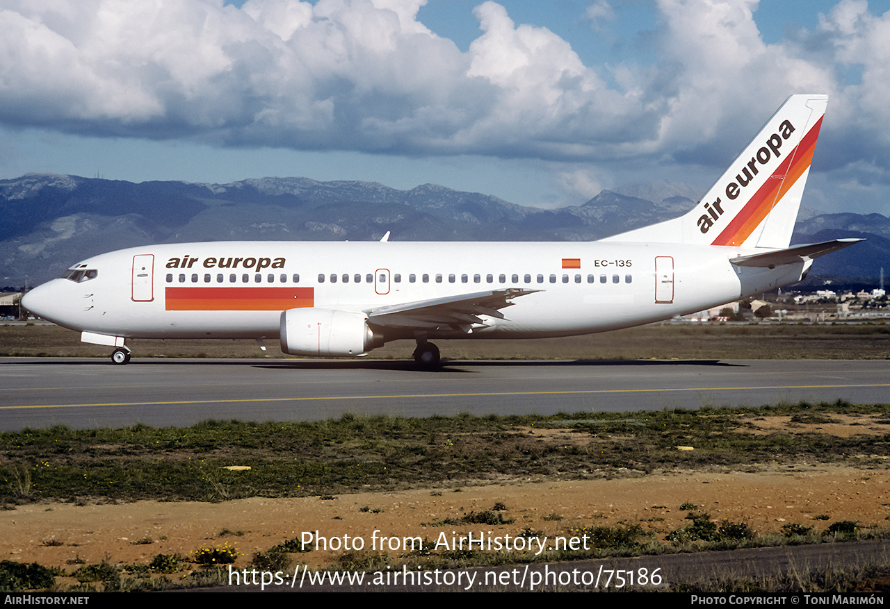 Aircraft Photo of EC-135 | Boeing 737-3Y0 | Air Europa | AirHistory.net #75186