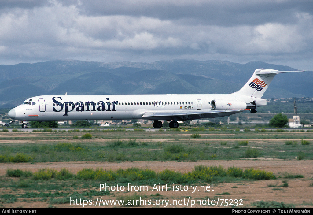 Aircraft Photo of EC-FSY | McDonnell Douglas MD-83 (DC-9-83) | Spanair | AirHistory.net #75232