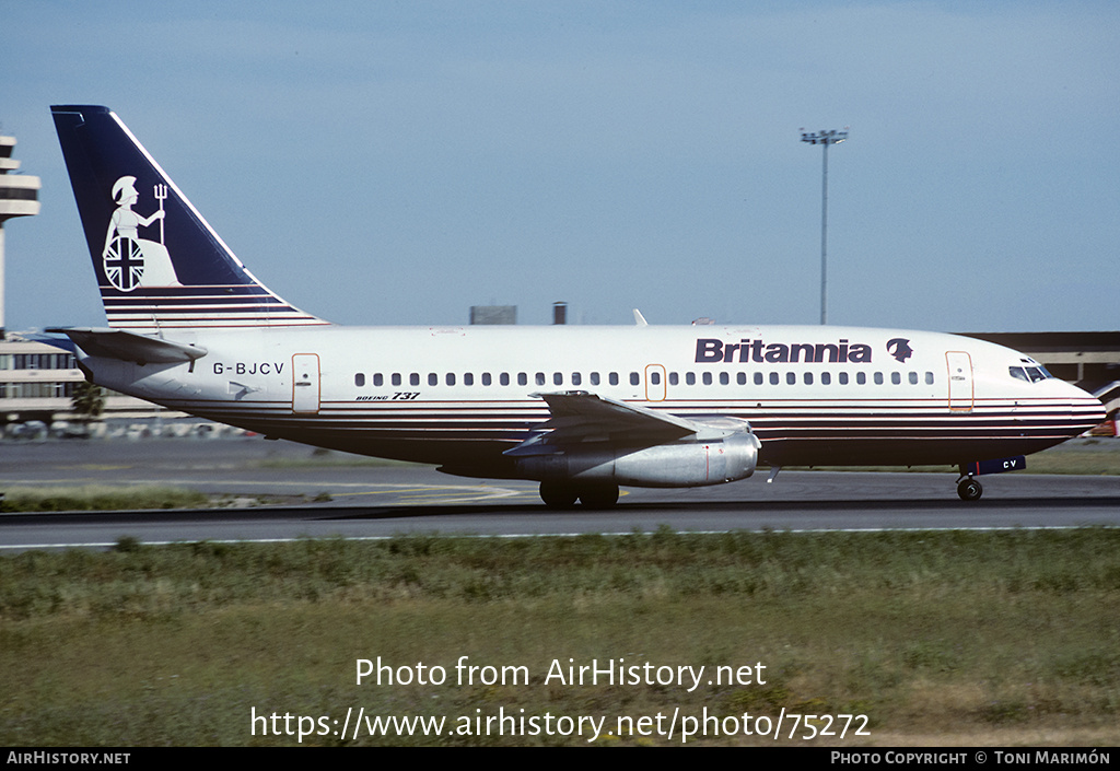 Aircraft Photo of G-BJCV | Boeing 737-204/Adv | Britannia Airways | AirHistory.net #75272