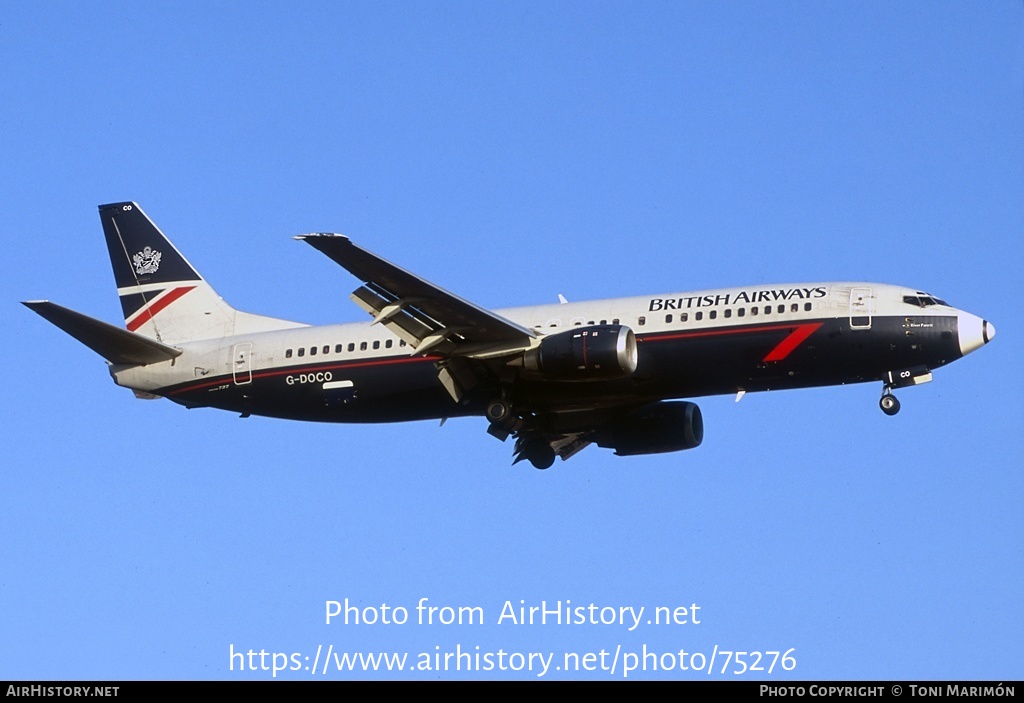 Aircraft Photo of G-DOCO | Boeing 737-436 | British Airways | AirHistory.net #75276