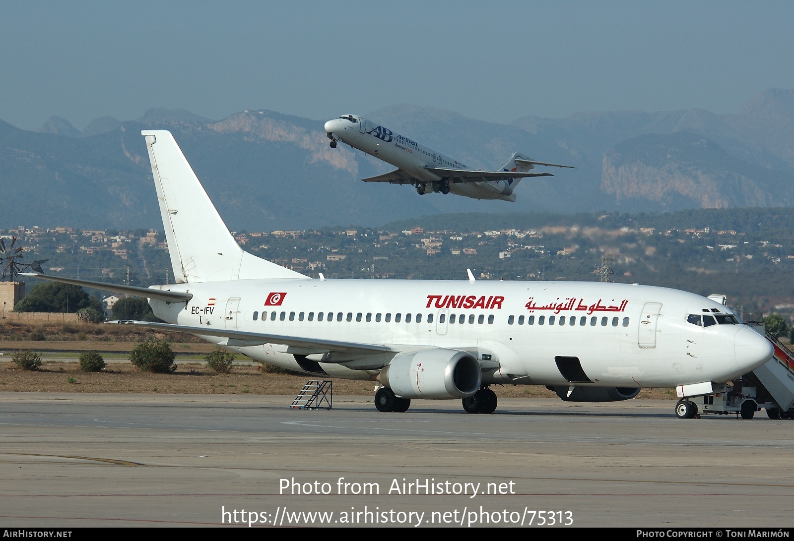 Aircraft Photo of EC-IFV | Boeing 737-33A | Tunisair | AirHistory.net #75313