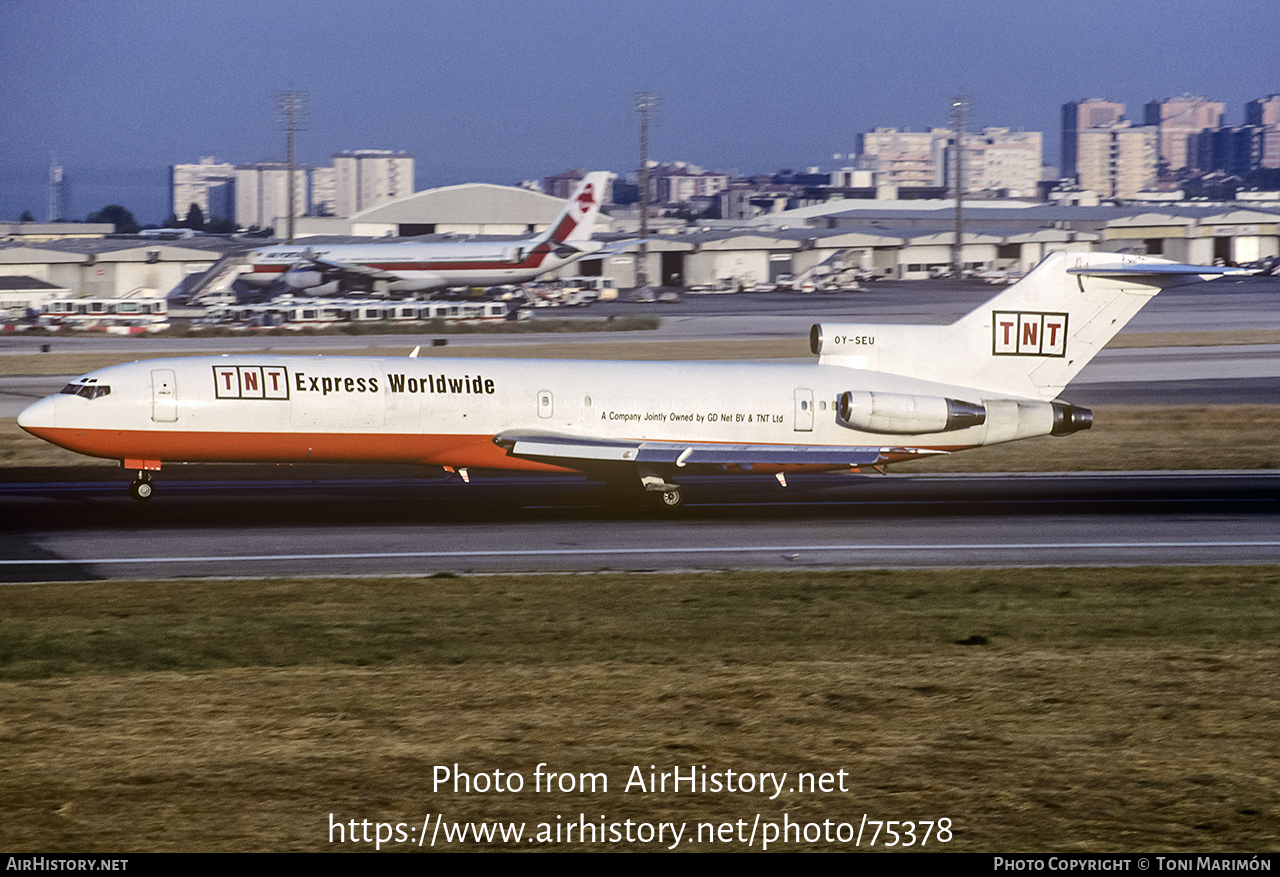 Aircraft Photo of OY-SEU | Boeing 727-243/Adv(F) | TNT Express | AirHistory.net #75378