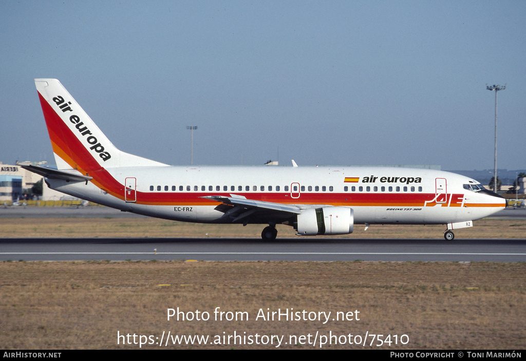 Aircraft Photo of EC-FRZ | Boeing 737-3Y0 | Air Europa | AirHistory.net #75410