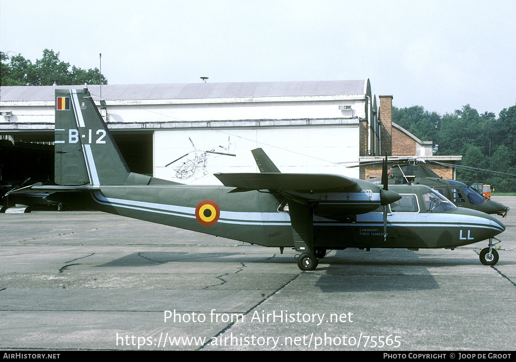 Aircraft Photo of B-12 | Britten-Norman BN-2A-21 Defender | Belgium - Army | AirHistory.net #75565