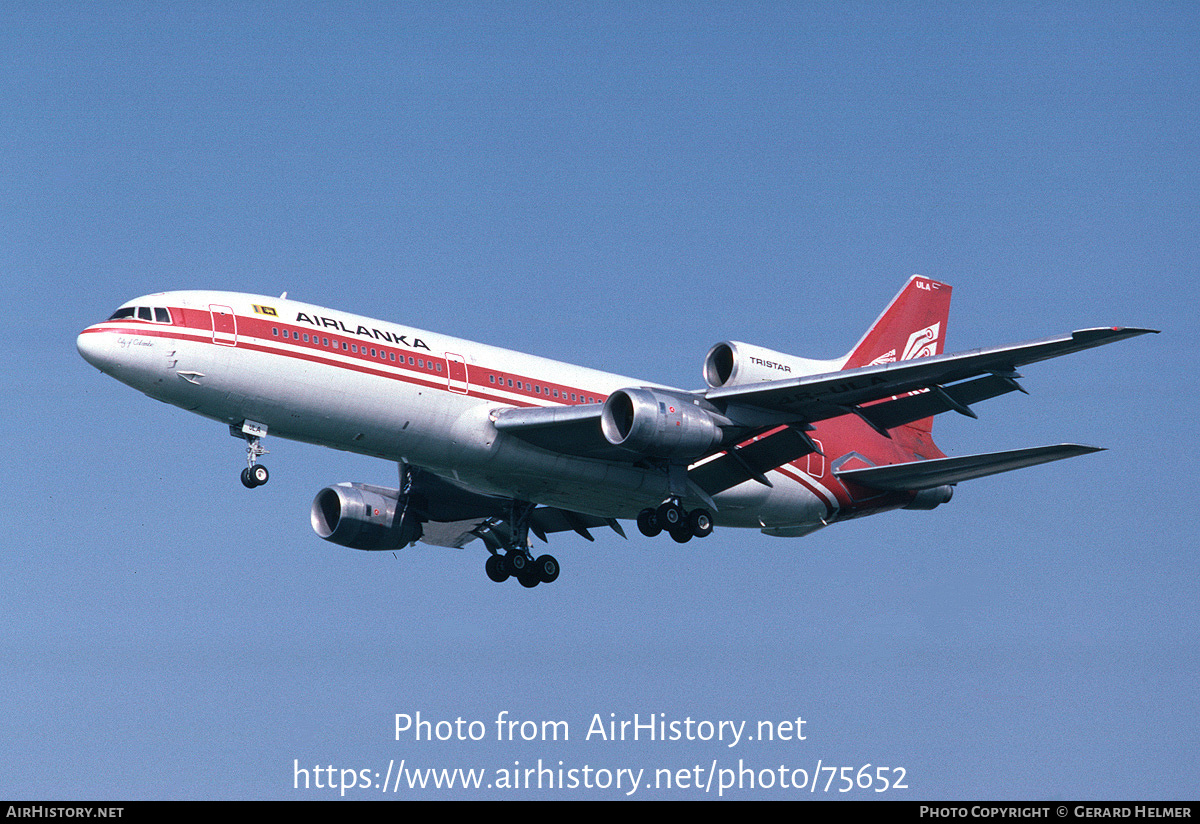 Aircraft Photo of 4R-ULA | Lockheed L-1011-385-3 TriStar 500 | AirLanka | AirHistory.net #75652