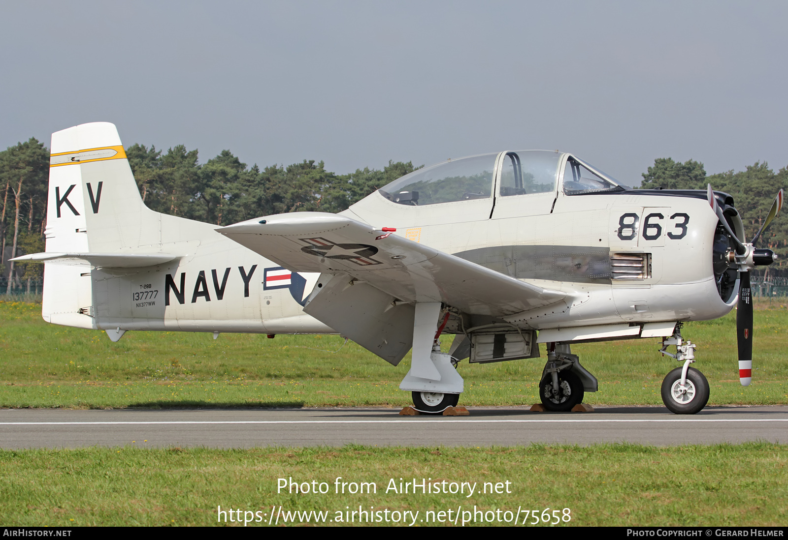 Aircraft Photo of N377WW / NX377WW / 137777 | North American T-28B Trojan | USA - Navy | AirHistory.net #75658