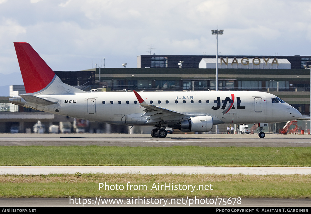 Aircraft Photo of JA211J | Embraer 170STD (ERJ-170-100STD) | Japan Airlines - JAL | AirHistory.net #75678