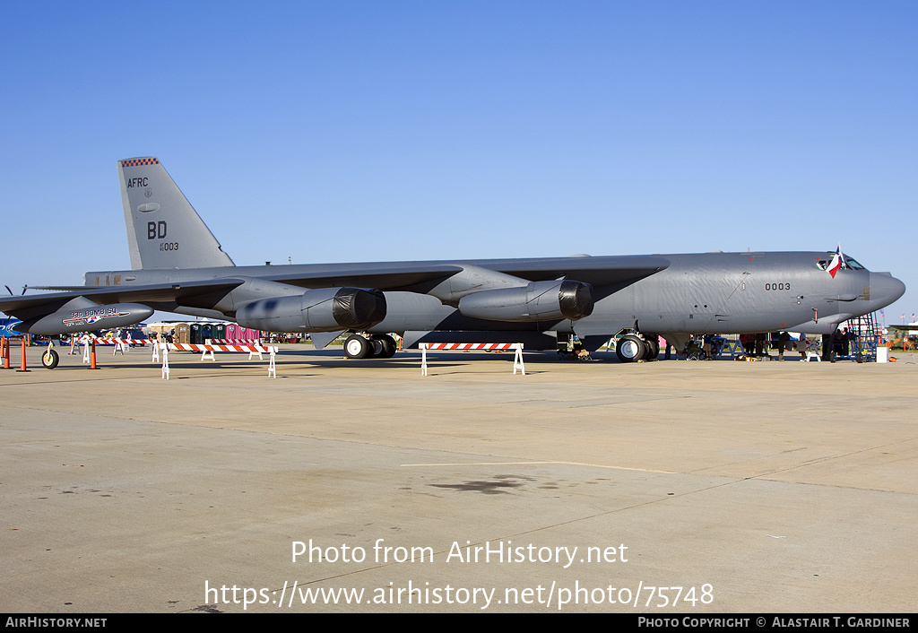 Aircraft Photo of 60-0003 / AF60-003 | Boeing B-52H Stratofortress | USA - Air Force | AirHistory.net #75748