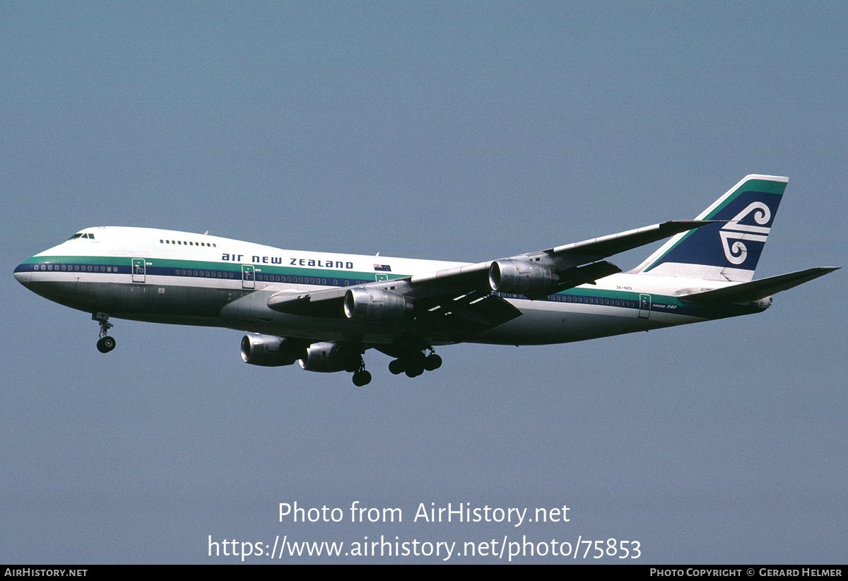 Aircraft Photo of ZK-NZV | Boeing 747-219B | Air New Zealand | AirHistory.net #75853