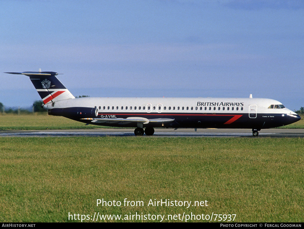 Aircraft Photo of G-AVML | BAC 111-510ED One-Eleven | British Airways | AirHistory.net #75937