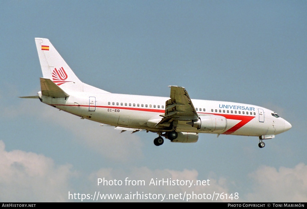 Aircraft Photo of EC-EID | Boeing 737-3T0 | Universair | AirHistory.net #76148