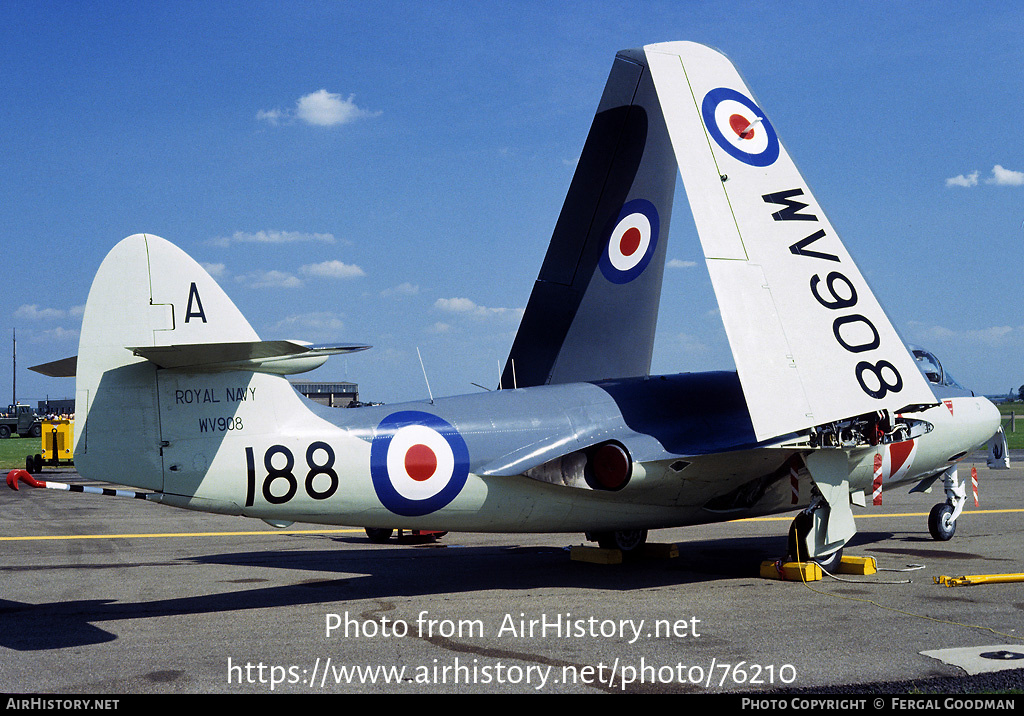 Aircraft Photo of WV908 | Hawker Sea Hawk FGA6 | UK - Navy | AirHistory.net #76210