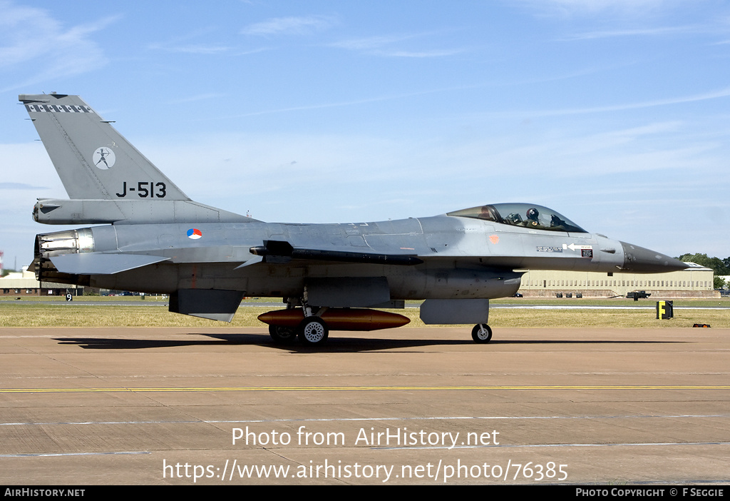 Aircraft Photo of J-513 | General Dynamics F-16AM Fighting Falcon | Netherlands - Air Force | AirHistory.net #76385