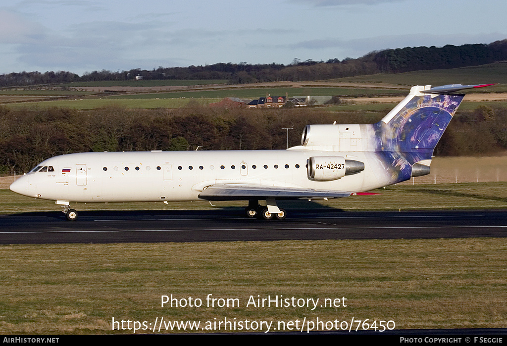 Aircraft Photo of RA-42427 | Yakovlev Yak-42D | Yak Service | AirHistory.net #76450