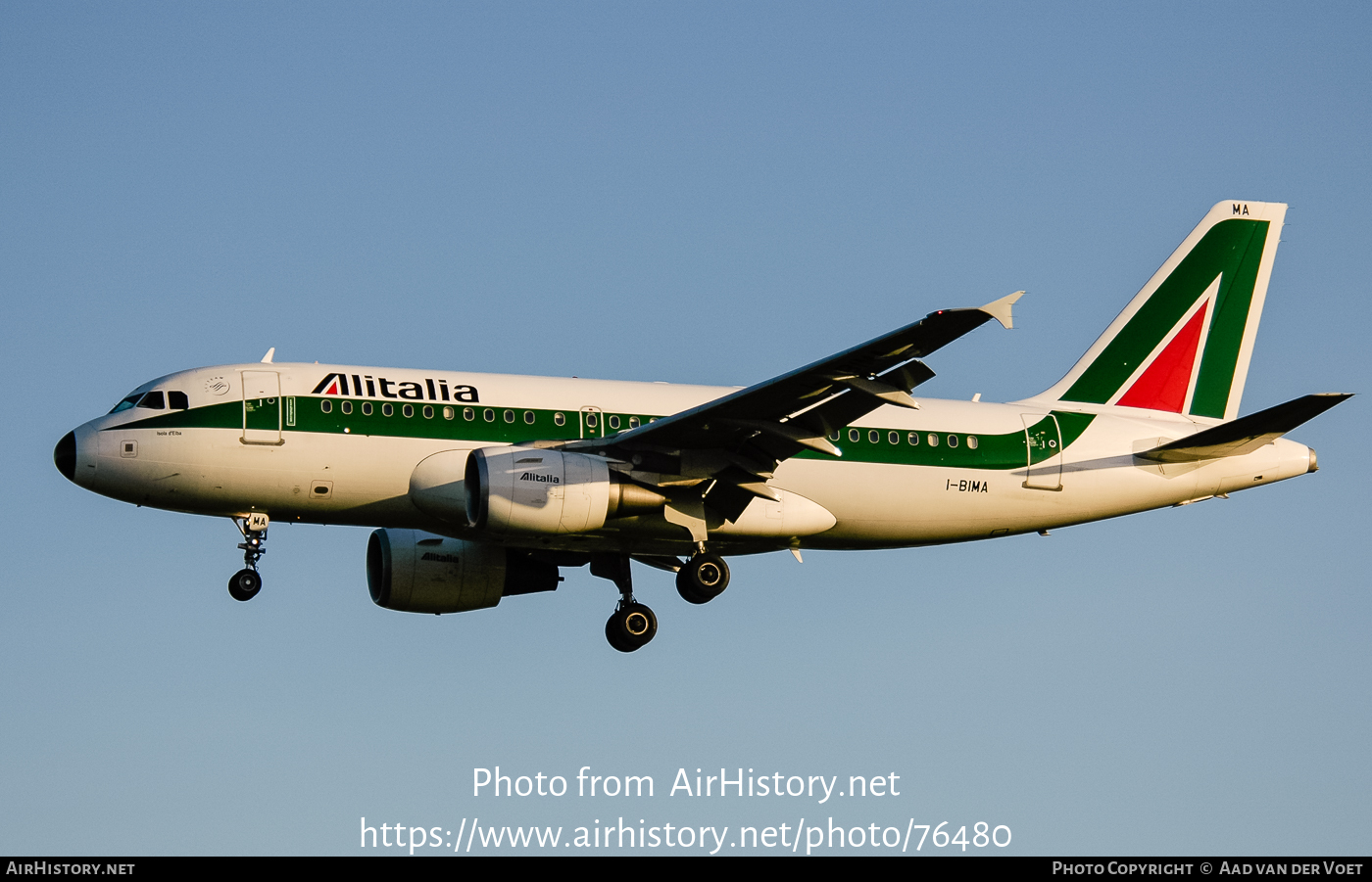 Aircraft Photo of I-BIMA | Airbus A319-112 | Alitalia | AirHistory.net #76480